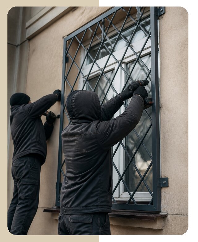 Установка антивандальных решеток на окна в Колпино